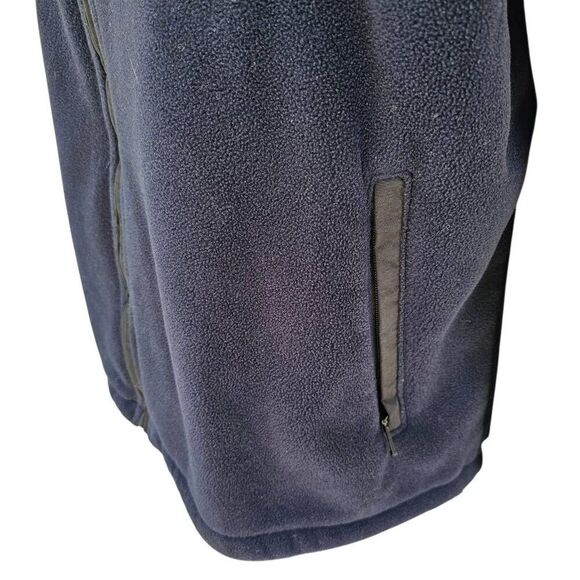 Vintage Eddie Bauer Men’s XXL Navy Blue Fleece Vest Full Zip Made in USA - Picture 5 of 7